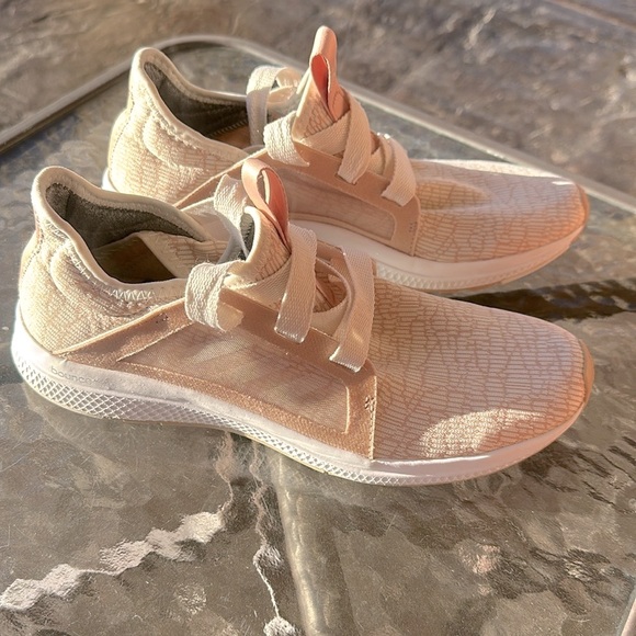Adidas- Bounce Edge Lux RUNNING SHOES Size9 Medium DUSTY PINK/CREAM w/White Sole - Picture 10 of 11